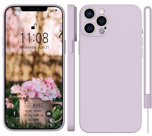 WXX für iPhone 12 Pro Max Hülle Silikon Case, Handyhülle für iPhone 12 Pro Max Dünn Slim mit Microfiber, Kratzfeste Rundumschutz Case Hülle für iPhone 12 Pro Max 6.7'' Matte Lila