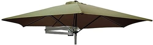 DALIZA Parasol de plage, parasol de jardin, parasol mural, balcon, terrasse, mobilier de jardin, parasol central, carré, parasol déporté inclinable avec poteau en métal, 1 couleur, vert
