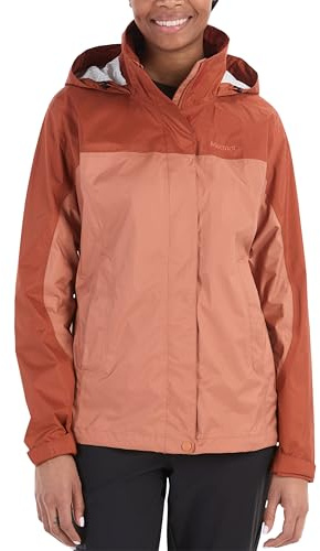 Marmot Damen Funktionsjacke Outdoorjacke Women's PreCip® Eco Jacket, Farbe:Braun, Größe:L, Artikel:-23904 Sunburn/Auburn