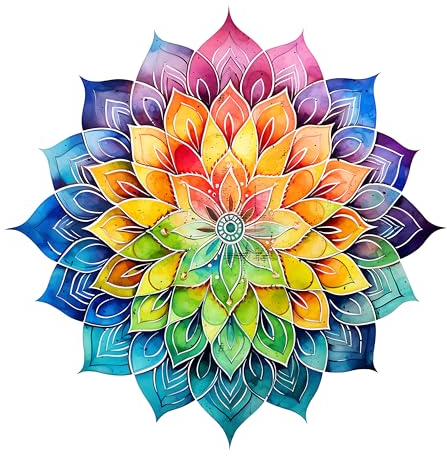 GRAZDesign Wandtattoo Lebensblume bunt Wandaufkleber Schlafzimmer, Küche & Wohnzimmer - 57x57cm