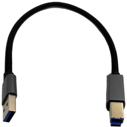 Traovien USB A to B 3.0 Cable Durable Nylon Braided Type A to B Male SuperSpeed USB Adapter Compatible Printers Scanner Monitor External Hard and More Devices ( 3.0 M/M 0.3M/1Feet)