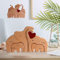 Personalisiertes Holzpuzzle der Elefantenfamilie - Montessori Lernspielzeug für Kinder 1 2 3 Jahre - Holz Elefanten Figuren Desktop Ornament - Einzigartiges Geburtstagsgeschenk für die Familie