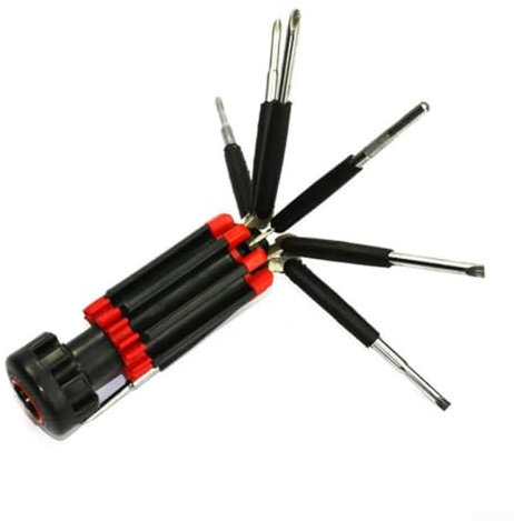 SPORTARC Kit de tournevis cruciforme 8 en 1 avec lampe torche LED, outil de réparation pliable