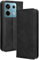 RonRun Coque Compatible ave Xiaomi Poco X6, Étui à Rabat Portefeuille PU Cuir Multifonction Housse de Protection Antichoc, Noir