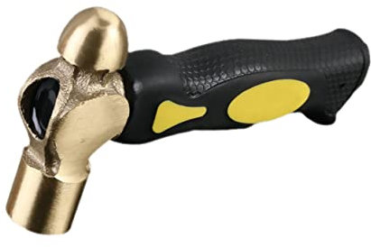 BESTonZON Kupferhammer Stanzhammer Für Metall Doppelschlaghammer Mit Beidseitigen Schlägelköpfen Messinghammer Für Heimwerker