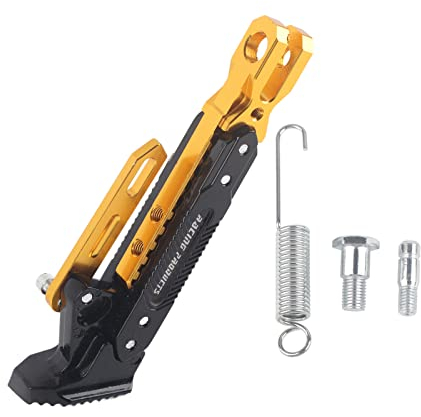Fydun Motorrad-Ständer, Verstellbarer Motorrad-Seitenst änder CNC-Bein Prop aus Aluminium Legierung, Universal-Motorrad Teile, Antislip-Design