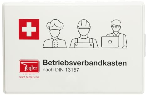 Teqler Betriebs-Verbandkasten nach DIN 13157 weiß