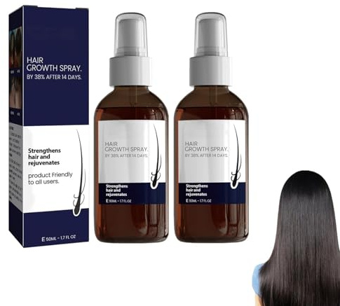 Hair Growth Spray and Oil - Natural Regrowth and Thickening Product for Stronger Hair - Best for Women & Men (2Pcs)