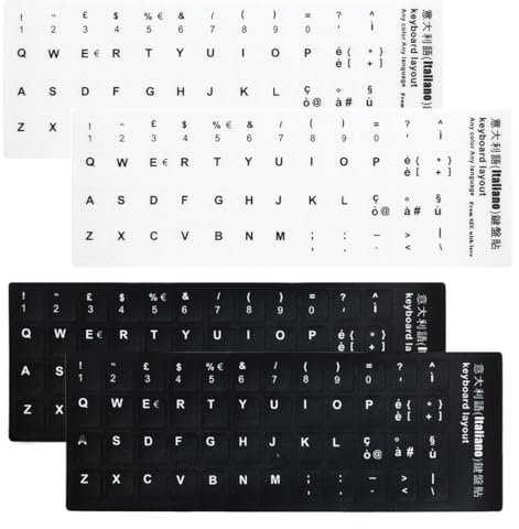 VAEIORP 4 PCS Adesivi Tastiera Italiana Adesivi Tastiera per Conversione Layout Italiano