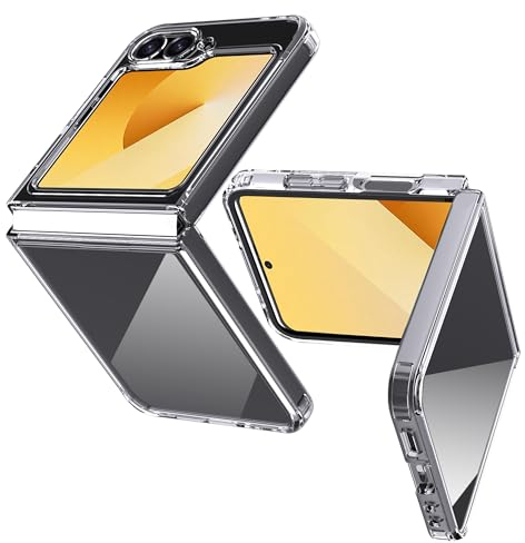 Anoowkoa Custodia Cover per Samsung Galaxy Z Flip 7 FE/Flip 6 CASE Ultra Sottile Morbido TPU e PC Trasparente Silicone Antiurto Protettiva Custodia con Assorbimento degli Urti e Anti-Graffio