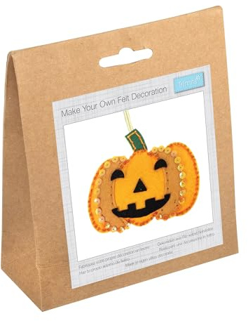 Trimits Felt Decoration Kits, 12 x 9.5cm, Pumpkin