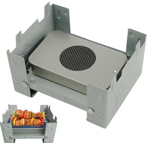 Réchaud À Alcool, Réchaud De Camping, Brûleur De Poche Épais Et Solide, Réchaud À Combustible Solide À Alcool, MiniRéchaud De Camping Pour Camping, Randonnée, Pique-nique, Barbecue
