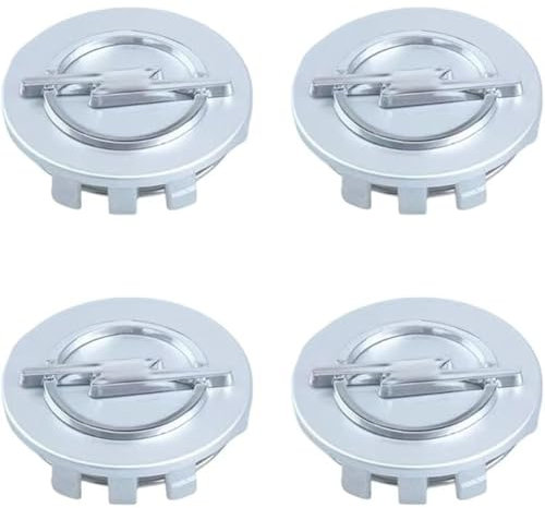 LKJSBSHLH 4 Stück Auto Nabendeckel für Opel Meriva 2003-2010, Radnabenkappen Felgenkappen Hochwertiges Radnabenabdeckung Langlebig Räder Dekoration Zubehör,B/Silver-64mm