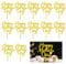 12 Pack Happy Mother's Day Cupcake Toppers Gold Heart Love Mother Birthday Cupcake Picks Decortions for Happy Mother's Day Theme Party Cake Decorations