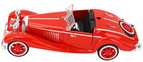 1:32 Scale Vintage Convertible Car Model Alloy Diecast Model Car Toy for Kids Birthday Gift (Red)