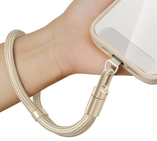 LunarCharm Handschlaufe Lanyard Verstellbares mit Handy Lanyard Pad Handgelenk Trageband Weiche Paracord Handschlaufe Kurz Handy Strap für die Meisten Smartphones