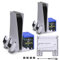LiLiTok Supporto per PS5 Pro con ventola a 4 livelli, per PS5 Pro Dual Controller stazione di ricarica, supporto di raffreddamento con 11 supporto disco per PS5 Pro / PS5 Slim accessori