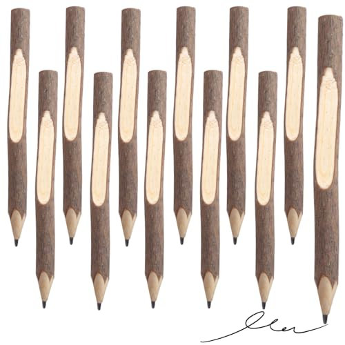 Baumstamm Holzbleistift, 12 Stück Zweig Holzbleistifte, Kleine Bleistifte Personalisiert, Holzbleistifte aus Graphit, Baum Bleistift, Stift Holz Zweig, Bleistifte Kinder Mitgebsel für Partygeschenk