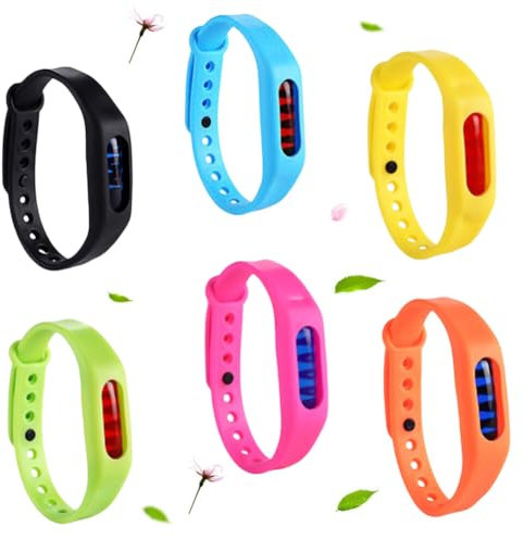 LGQHCE Mosquito Repellent Bracelet, Waterproof Mosquito Repellent Band, Mosquito Repellent Bracelets Bands for Adults and Kids for Hiking and Camping - 5 Pack