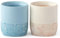 Moonkie Vaso Bebe, Paquete de 2 Vaso Agua 4 Meses +, Base Ponderada, sin BPA, con Marcas de Capacidad, Vaso Silicona Bebe, Apto para Lavavajillas y Microondas, 2oz(Éter/Marfil)