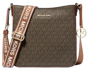 Michael Kors Jet Set Travel Small Signature Logo Crossbody Messenger Bag Brown