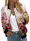 Giubbino Primaverile Donna, Giacchetto Giubbotto Bomber Elegante Giacca Bomber con Colletto Alto Leggera Estiva Giubbotto Cappotto Corta Tinta Unita da Motociclista Elegante Estiva Giacca