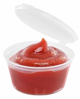 M1SS Round Sauce container with lids, 2oz/50ml Hinged Sauce Pots, Takeaway Containers for Meal Prep - Deli Pots For Dip Ketchup Chutney | Microwave & Freezer Safe, BPA Free(1000 pcs)