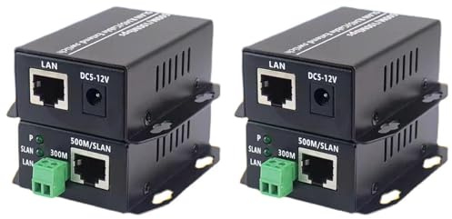 ISTOVO 2X Ethernet über Twisted Pair-Konverter - Ethernet Extender über Twisted Line Telefonkabel, RJ45 LAN Netzwerk-Booster