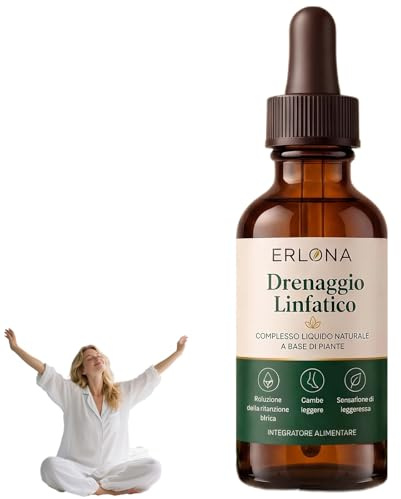 Erlona Drenaggio Linfatico Gocce, Gocce di Benessere peril Drenante Linfatico, Formula Erboristica Naturale, Adatte per Donne e Uomini (1)
