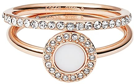 Fossil Ring Für Frauen, Rose Gold Edelstahl Ring, JF02666791