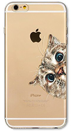 BoomTeck iPhone 8 Hülle, iPhone 7 HandyHülle Silikon Durchsichtig Slim Schutzhülle für iPhone 8/iPhone 7 Transparent Dünn Weiche TPU Gel Stoßfest Gummi Clear Bumper Back Cover Süße Katzen Muster