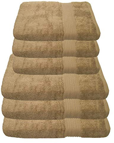 Julie Julsen 6 TLG Handtuchset 3 Badetücher 3 Handtücher Reine Baumwolle über 30 Farben Sand