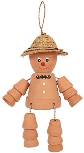 Jones Home and Gift Adorable Pot en Terre Cuite Orange – (33 cm x 12,5 cm) – Idée Cadeau Unique, Design Fantaisie accrocheur et matériau Durable – Décoration Parfaite pour la Maison et Le Jardin