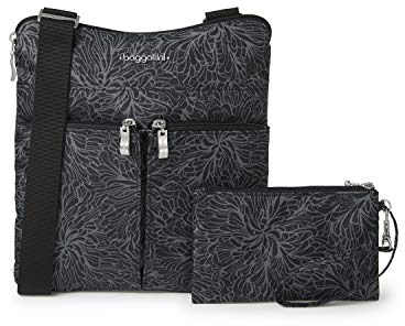 Baggallini Horizon Crossbody für Damen, Midnight Blossom, Einheitsgröße, Horizon Crossbody
