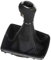 ICT Schaltknauf Schalthebel Schaltsack Schaltmanschette Leder, Naht silber, 6 gang, kompatibel mit: Opel Astra H GTC/TwinTop 2004-2010 (Ohne LED)