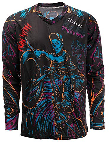 JPOJPO Herren Radtrikot MTB Downhill T-Shirt Langarm Motorrad Atmungsaktiv S-4XL
