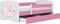WFL GROUP Rosa Kinderbett Mit Matratze Pink 70x140 80x160 80x180 cm Kinderbett Mit Rausfallschutz, Jugendbett, Schublade Und Lattenrost - Für Jungen und Mädchen - Pferd - Einhorn - 180x80