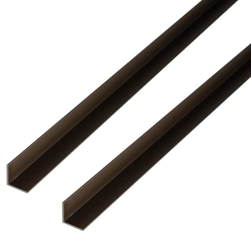Alberts 498818 Winkelprofil | Aluminium, bronzefarbig eloxiert | 1000 x 30 x 30 mm | 2er Set