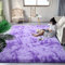 DweIke weicher, flauschiger Shaggy-Teppich für Wohnzimmer, zotteliger Bodenteppich für Schlafzimmer, Mädchenteppich, Kinder, Heimdekoration, Teppich, niedlich, luxuriös, 90 x 150 cm, Violett