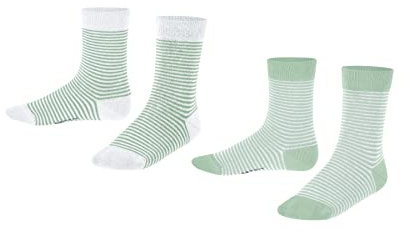 ESPRIT Unisex Kinder Socken Fine Stripe 2-Pack, Biologische Baumwolle, 2 Paar, Mehrfarbig (Sortiment 70), 31-34