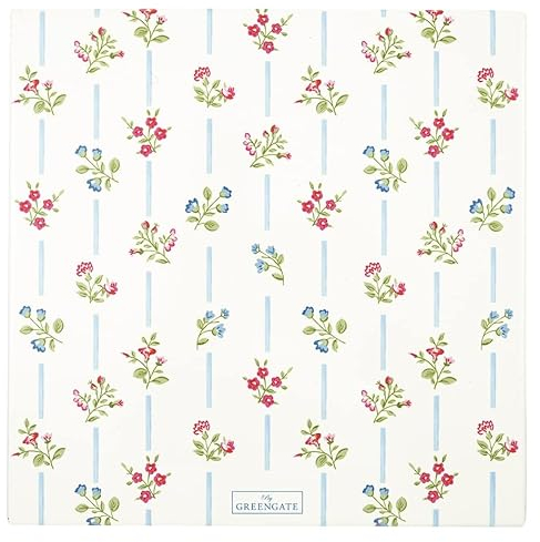 Greengate CERCSTSHAN0104 Hannah Untersetzer quadratisch White 22 x 22 cm(1 Stück)