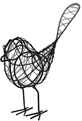 Décoration en fer forgé - Pour bureau et jardin - Modèle animal - Décoration pour abri de jardin, stylos, bureau et enfants (A, 20 x 23 cm)