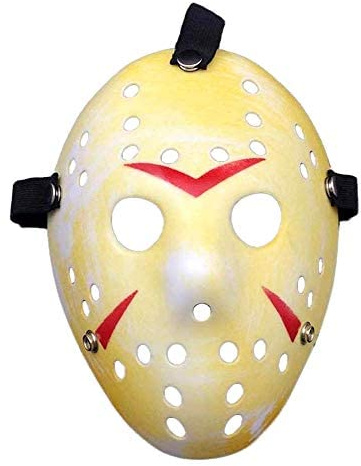 Jason Horror Monster Maske Karneval Film Vorhees Torwart Hockey Halloween Accessoires Kostüm Verkleidung Erwachsener Maske weiß gruselig ekelerregend Latex klassisch unheimlich realistisch