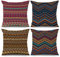 ASDCXZ Boho Kissenbezug 40x40 cm 4er Set, Retro Boho Geometrisch Streifen Bunt Sofa Kissen Bezug Dekokissen Kissenbezüge Kissenhülle Waschbar Polyester Flachs Textil Outdoor Polster Kopfkissenbezug