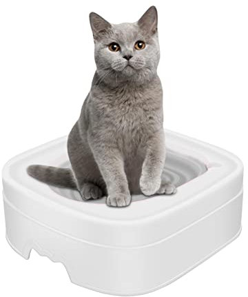 Cat Toilet Training Kit, Cat Toilet Training Systems, Professional Cat Toilet Trainer Universal Reusable Environmentally Friendly Cat Toilet Trainer for Pet Cleaning,Help Train Your Cat to Use Toilet