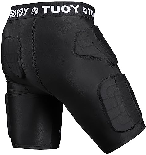 TUOYR Gepolsterter Kompressionsgürtel für Herren, mit Polstern für Jugendliche, Hüfte, Oberschenkel, Po, Steißbeinschutz, Hose, Erwachsene, Schutz für Baseball, Snowboard, Skate, Ski, Kockey