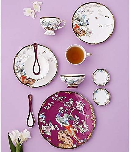 Set di piatti da pranzo 11 pezzi Set di stoviglie in porcellana cinese Set di ciotole e piatti in ceramica Set di tazze e piatti di lusso Servizio per 1 (Colore: A)