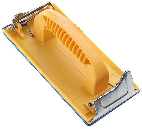 WUURAA Handschleifer, Schleifpapierhalter, Schleifen, Wand, Holzbearbeitung, Polierwerkzeug, Sandbrett, spezieller Rahmen, Schwammdichtung, spezieller Schleifpapierhalterblock