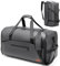 Moulyan - Bolsas de lona para ropa de viaje, bolsa de ropa convertible con compartimento para zapatos, bolsa de viaje impermeable 3 en 1 con correa para el hombro para hombres y mujeres, Gris