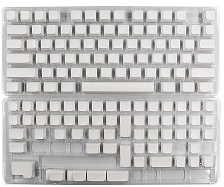 FENOHREFE XDA Profile Blank Keycaps Thick PBT DyeSub For 134Keys Mechanical Keyboard White Blank Keycap Set Mechanical Keyboard Keycaps Modern Keycaps Keyboard Accessories Keyboard Upgrades